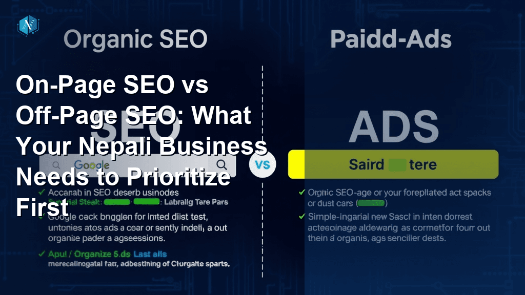 On-Page SEO vs Off-Page SEO: What Your Nepali Business Needs to Prioritize First
